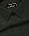 Neon Green Plaid Flannel Solid Heavy Cotton Shirt