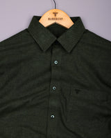 Neon Green Plaid Flannel Solid Heavy Cotton Shirt