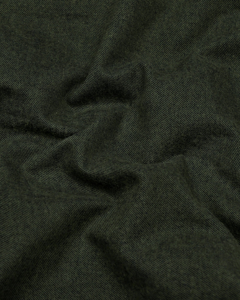 Neon Green Plaid Flannel Solid Heavy Cotton Shirt