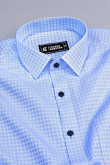 Lumina light blue check shirt