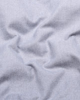 Thermal Gray Plaid Flannel Solid Heavy Cotton Shirt