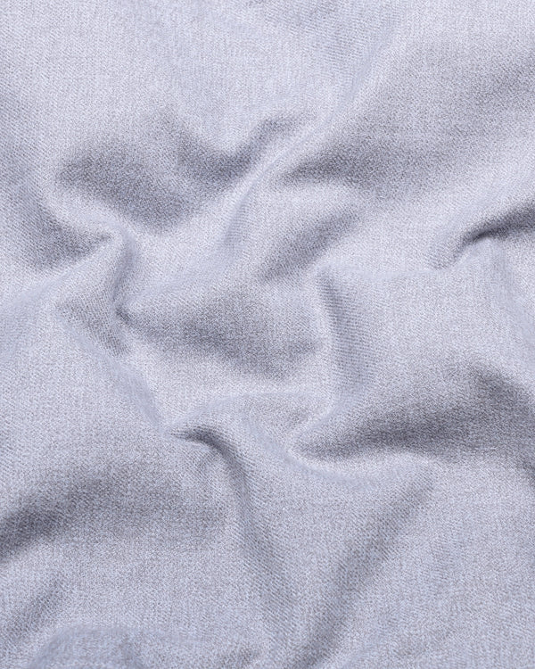 Thermal Gray Plaid Flannel Solid Heavy Cotton Shirt