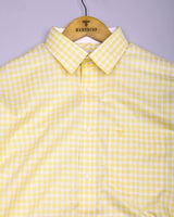 Limelight Yellow Check Premium Cotton Designer Shirt