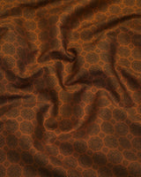 Riga Mustard Geometrical Printed Satin Cotton Shirt