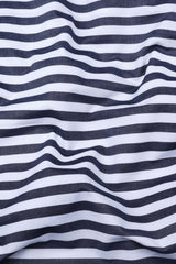 White with grey awning stripe cotton shirt