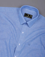Earth Blue Linen Soft Cotton Formal Shirt