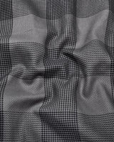 Crok Gray With Black Check Dobby Cotton Shirt