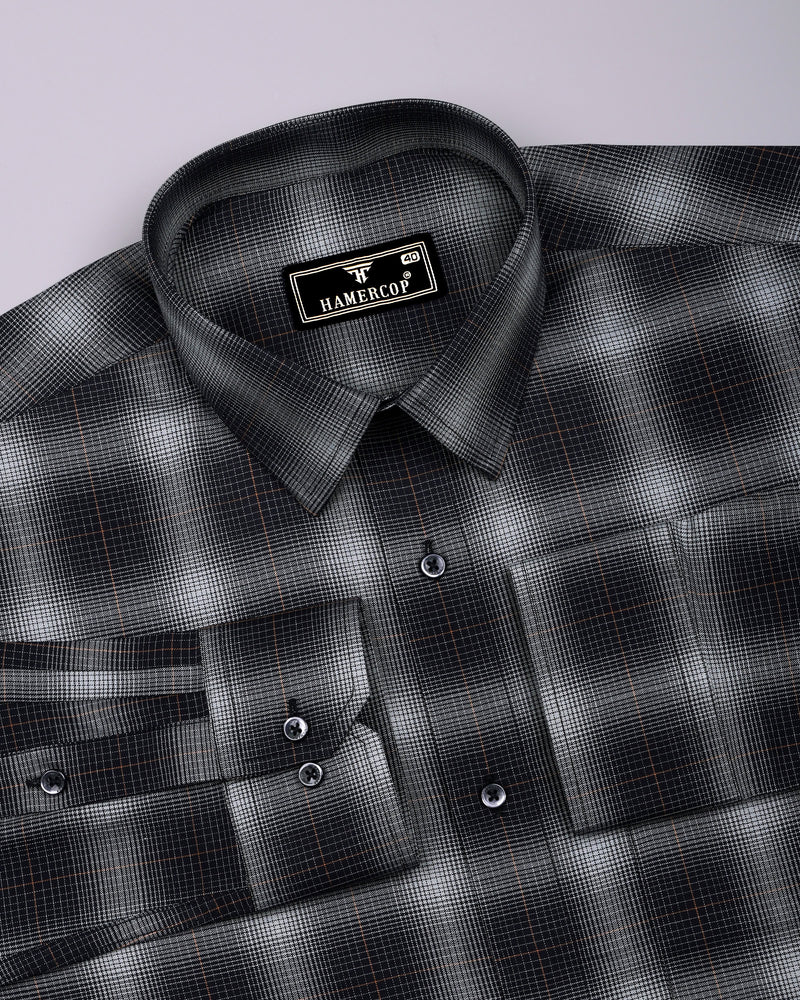 Werofly Black Twill Check Premium Cotton Shirt