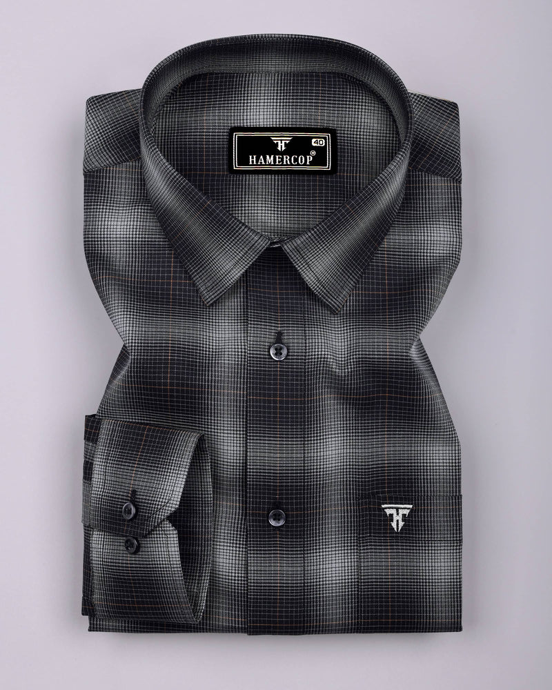 Werofly Black Twill Check Premium Cotton Shirt