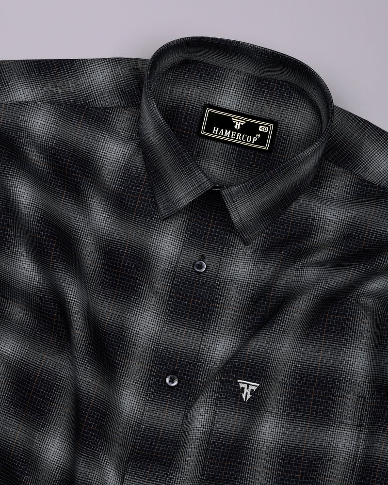 Werofly Black Twill Check Premium Cotton Shirt