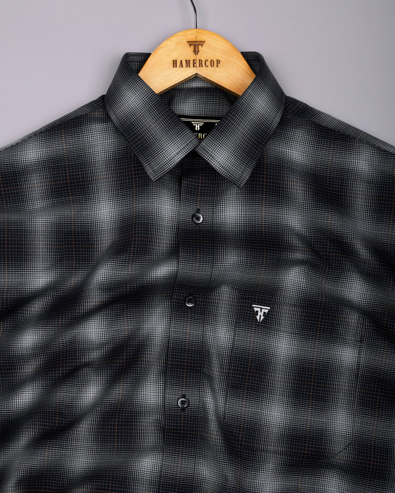 Werofly Black Twill Check Premium Cotton Shirt