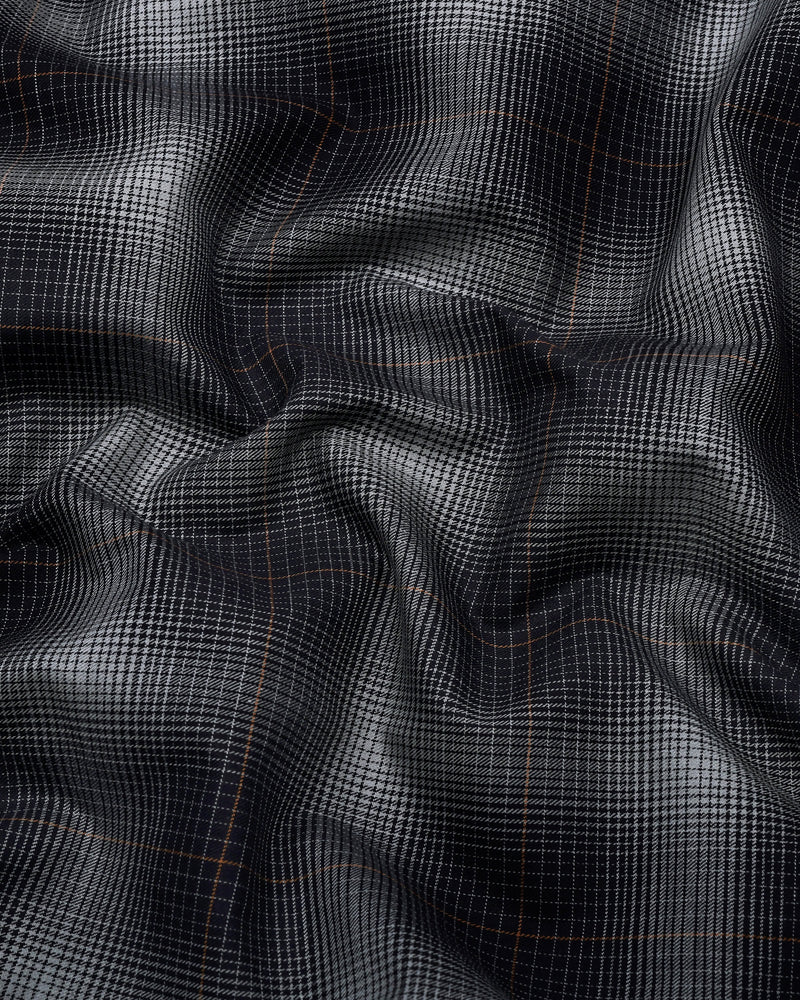 Werofly Black Twill Check Premium Cotton Shirt