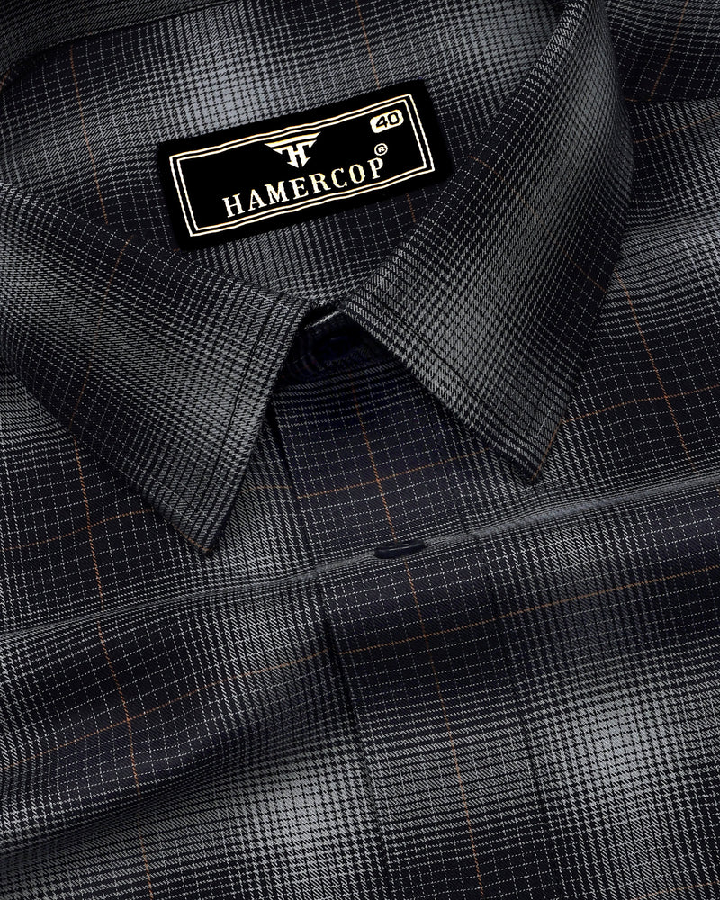Werofly Black Twill Check Premium Cotton Shirt