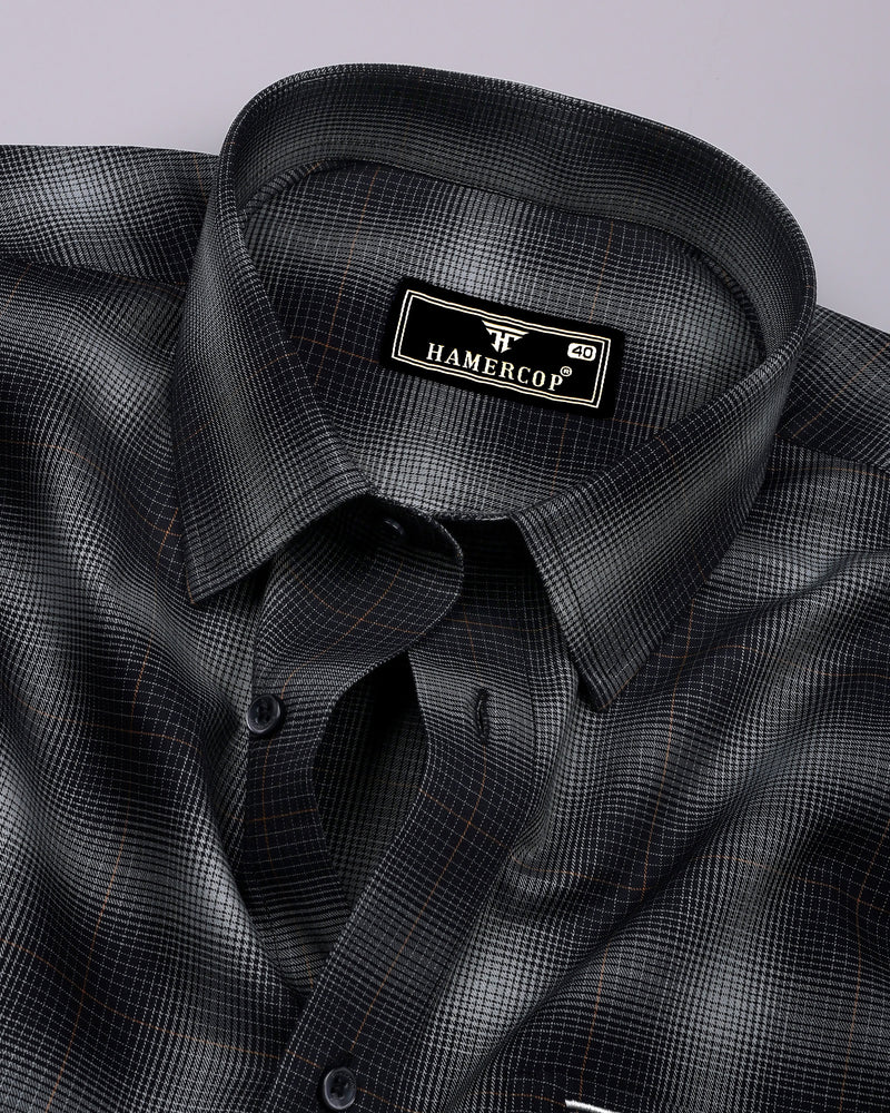 Werofly Black Twill Check Premium Cotton Shirt