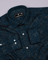 Veloria Blue Printed Cotton Shirt