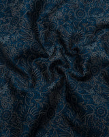 Veloria Blue Printed Cotton Shirt