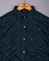 Veloria Blue Printed Cotton Shirt
