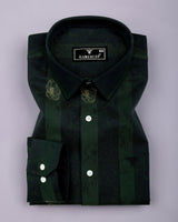 Collard Green Jacquard Textured Premium Gizza Shirt