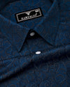 Pluma Morpichh Blue Paisley Printed Satin Cotton Shirt