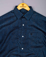 Pluma Morpichh Blue Paisley Printed Satin Cotton Shirt
