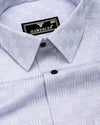 Frovis Gray Dobby Check Premium Giza Shirt