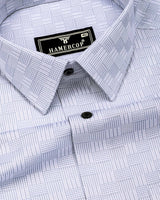 Frovis Gray Dobby Check Premium Gizza Shirt