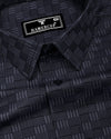 Frovis Black Dobby Check Premium Giza Shirt