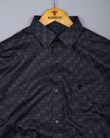 Frovis Black Dobby Check Premium Gizza Shirt