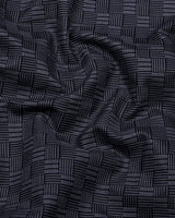 Frovis Black Dobby Check Premium Gizza Shirt