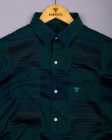 Eagles Green With Blue Premium Gizza Cotton Shirt