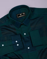 Eagles Green With Blue Premium Gizza Cotton Shirt