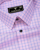 Liberia Light Pink With Blue Dobby Check Giza Shirt