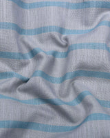 Bogota Green With Gray Stripe Linen Cotton Shirt