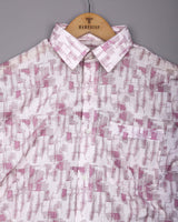 Averix Pink Shadow Dobby Textured Cotton Shirt
