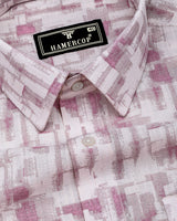 Averix Pink Shadow Dobby Textured Cotton Shirt