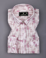 Averix Pink Shadow Dobby Textured Cotton Shirt