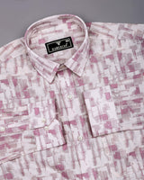 Averix Pink Shadow Dobby Textured Cotton Shirt