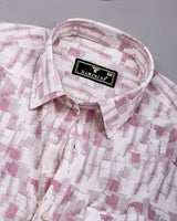 Averix Pink Shadow Dobby Textured Cotton Shirt