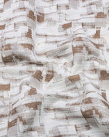 Averix Brown Shadow Dobby Textured Cotton Shirt