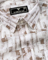 Averix Brown Shadow Dobby Textured Cotton Shirt