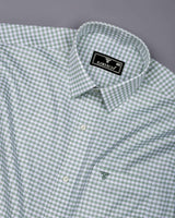 Doven Green Dobby Check Premium Gizza Shirt