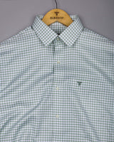 Doven Green Dobby Check Premium Gizza Shirt