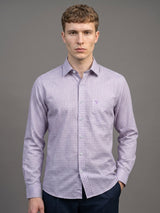Doven Pink Dobby Check Premium Giza Shirt
