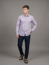 Doven Pink Dobby Check Premium Giza Shirt