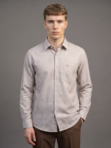 Doven Orange Dobby Check Premium Giza Shirt