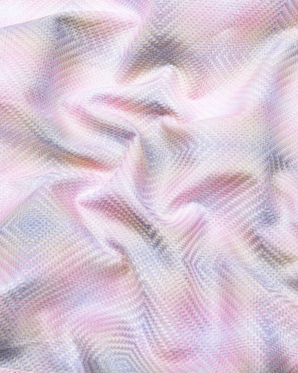 Lurean Pink With Multicolor Shades Premium Giza Shirt