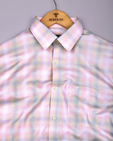 Lurean Pink With Multicolor Shades Premium Giza Shirt