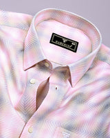 Lurean Pink With Multicolor Shades Premium Giza Shirt