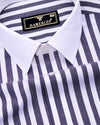 Trion Blue With White Stripe Dobby Designer Shirt