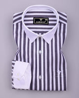 Trion Blue With White Stripe Dobby Designer Shirt